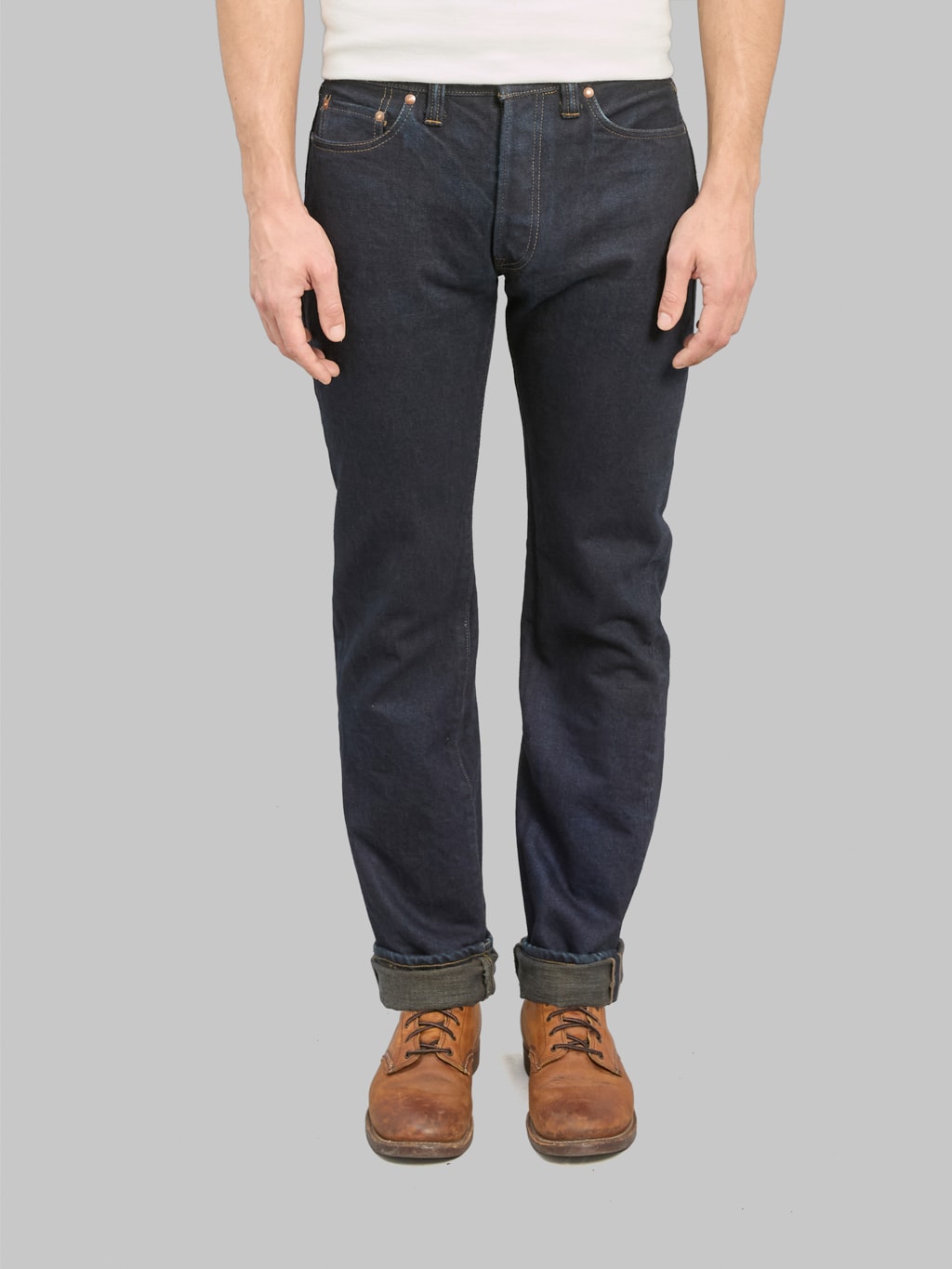 Redcast Heritage  Samurai Jeans SR710XX21ozYM 21oz Yamamomo  Slim Straight Jeans front fit