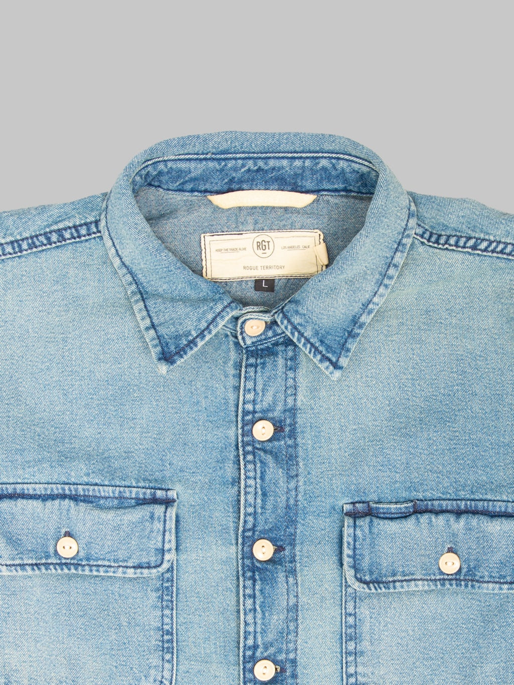 Rogue Territory Field Shirt Washed Out Indigo