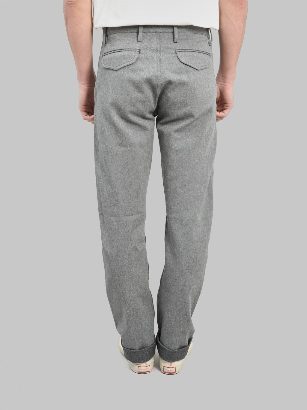 rogue territory 12oz officer trousers high grey selvedge back fit