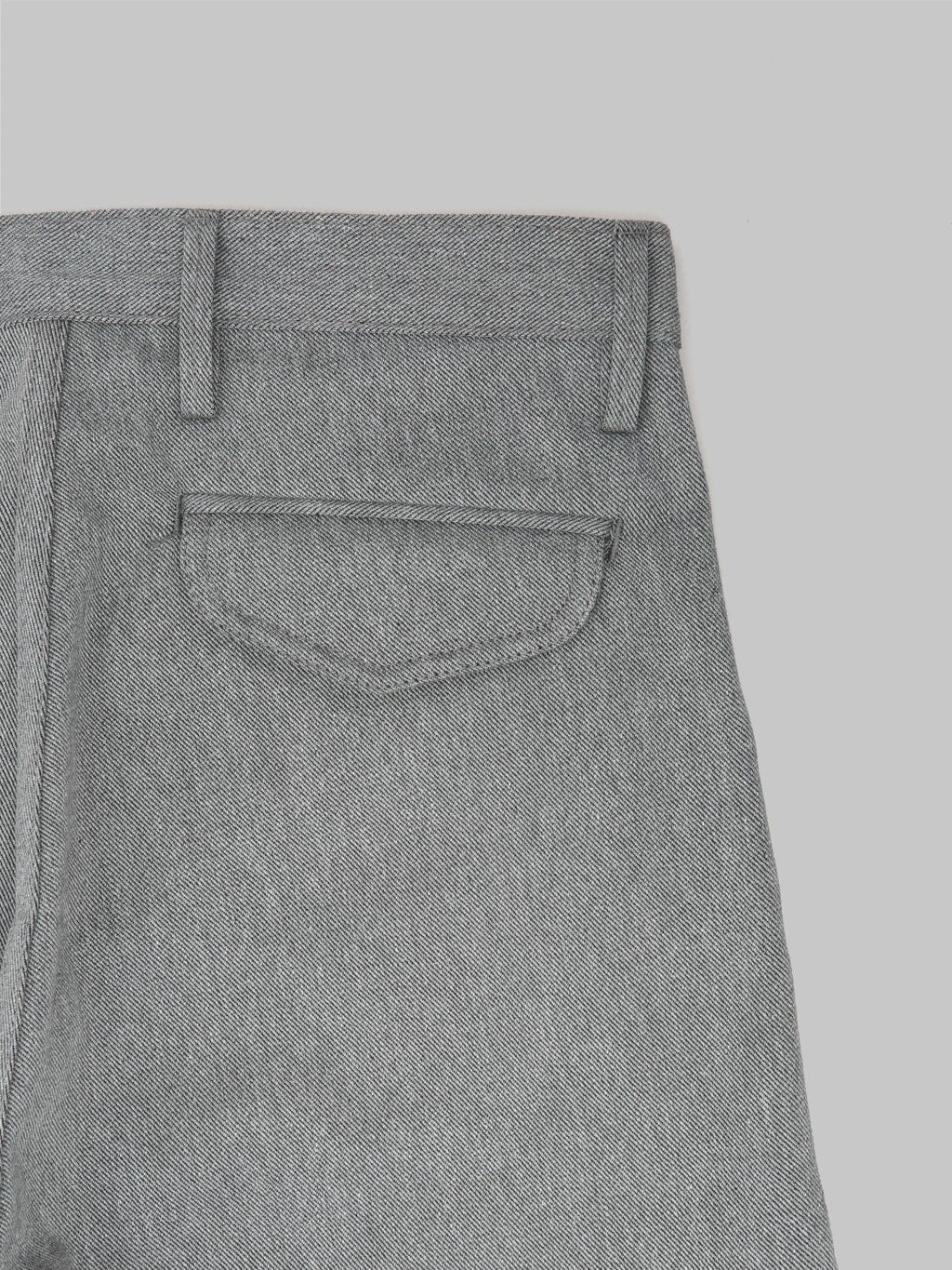 rogue territory 12oz officer trousers high grey selvedge pocket details