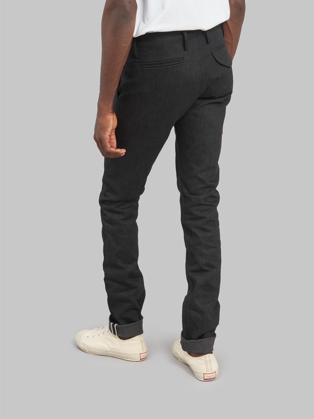 rogue territory 15oz officer trousers stealth slim tapered back rise