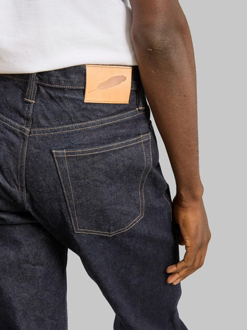 Rogue Territory 15oz Strider Rinsed Indigo Jeans back pocket