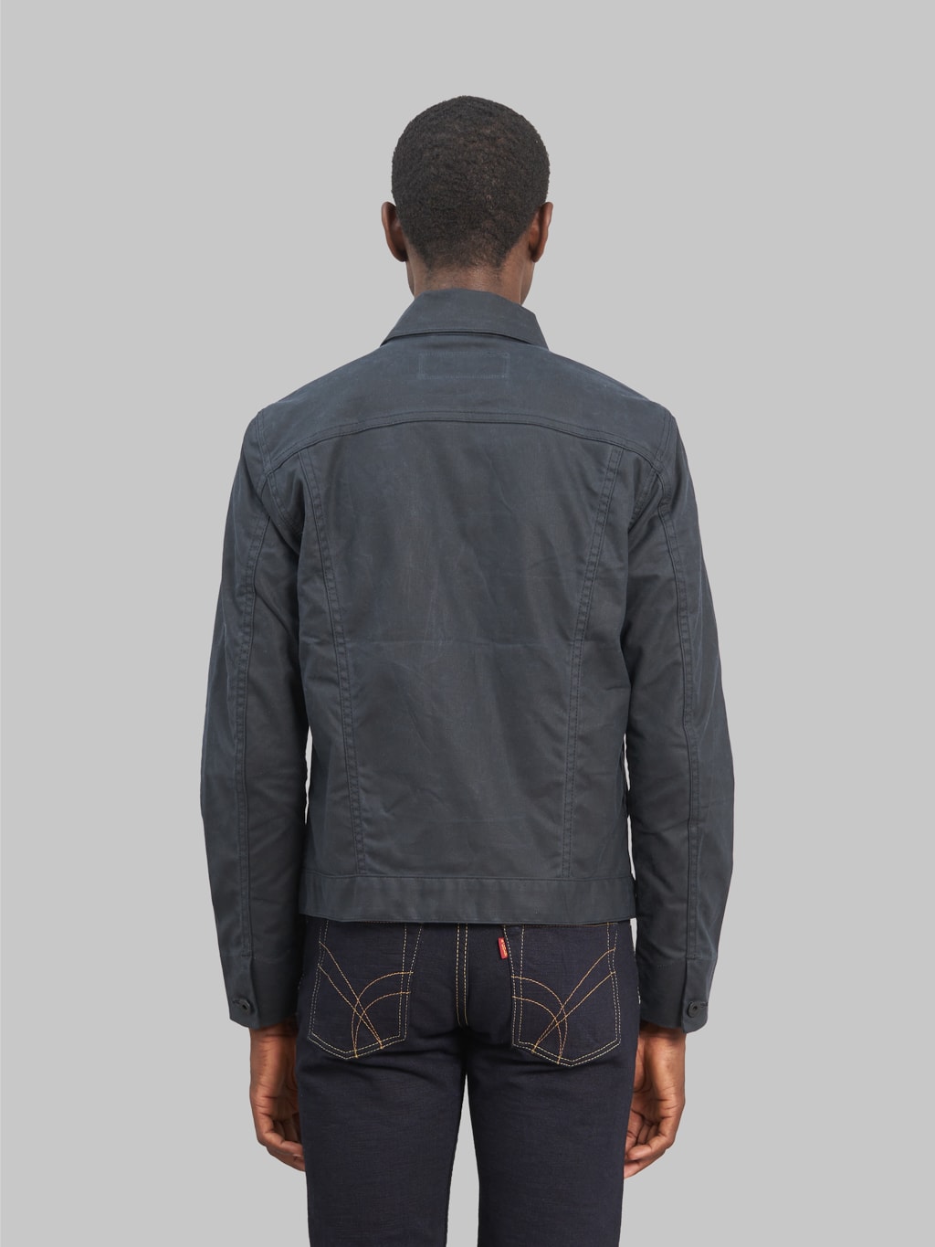 rogue territory waxed canvas supply jacket black ridgeline model back fit