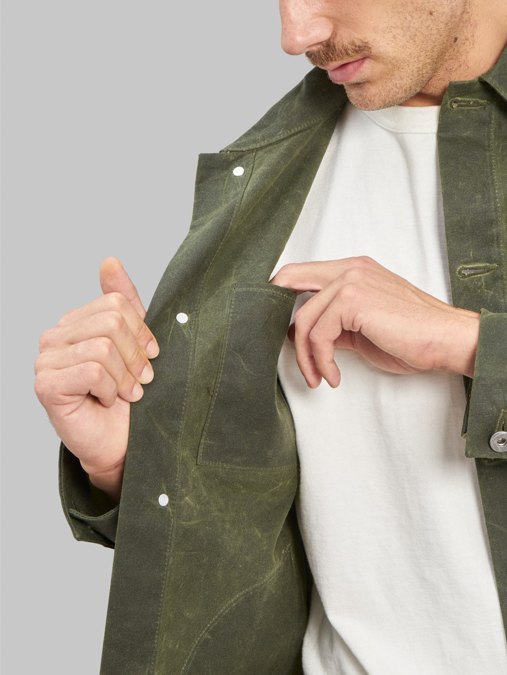 Rogue Territory Waxed Canvas Supply Jacket Olive Ridgeline