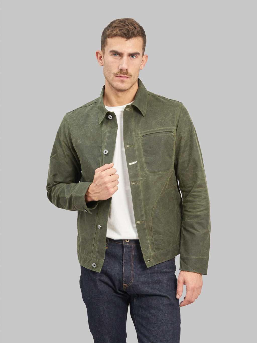 Rogue Territory Waxed Canvas Supply Jacket Olive Ridgeline