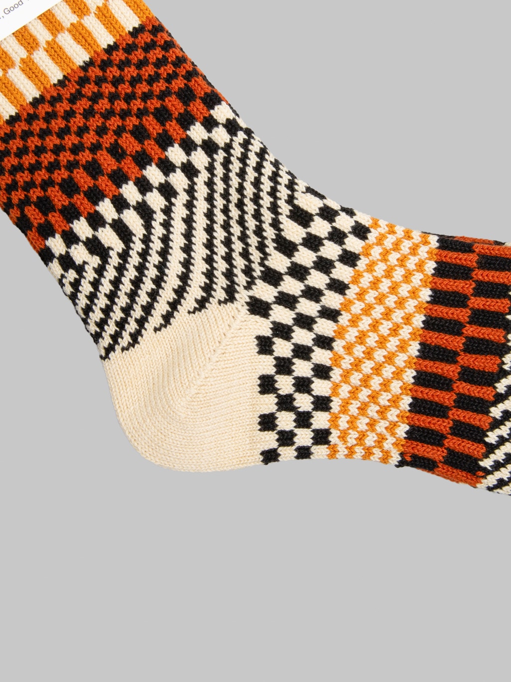 ROTOTO Check & Step Socks Black