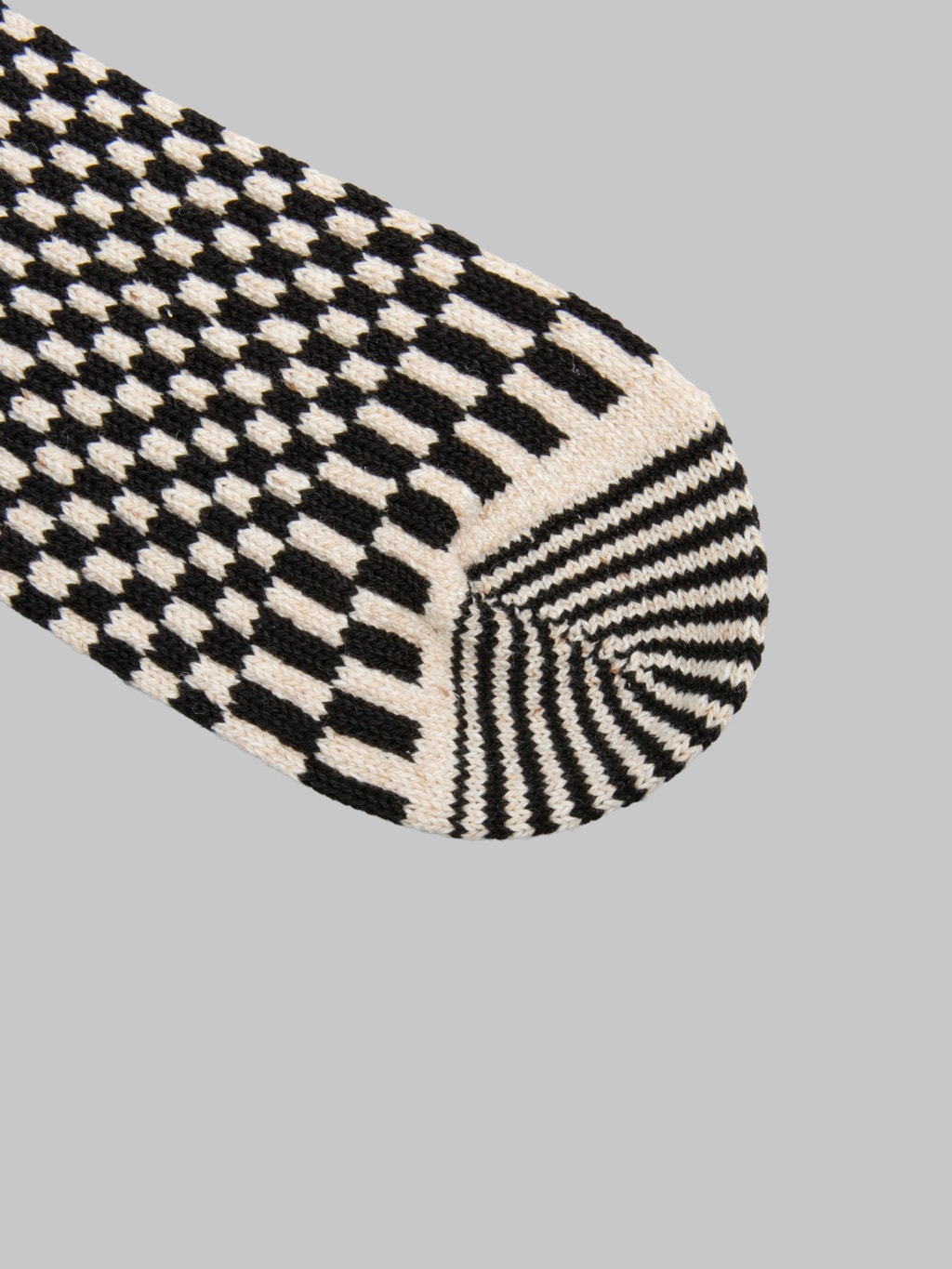 ROTOTO Checkerboard Pattern Socks Black