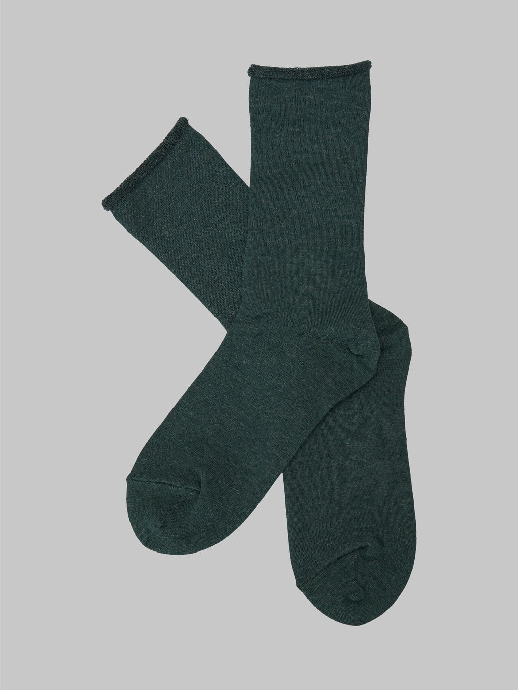 rototo city socks dark green made in japan