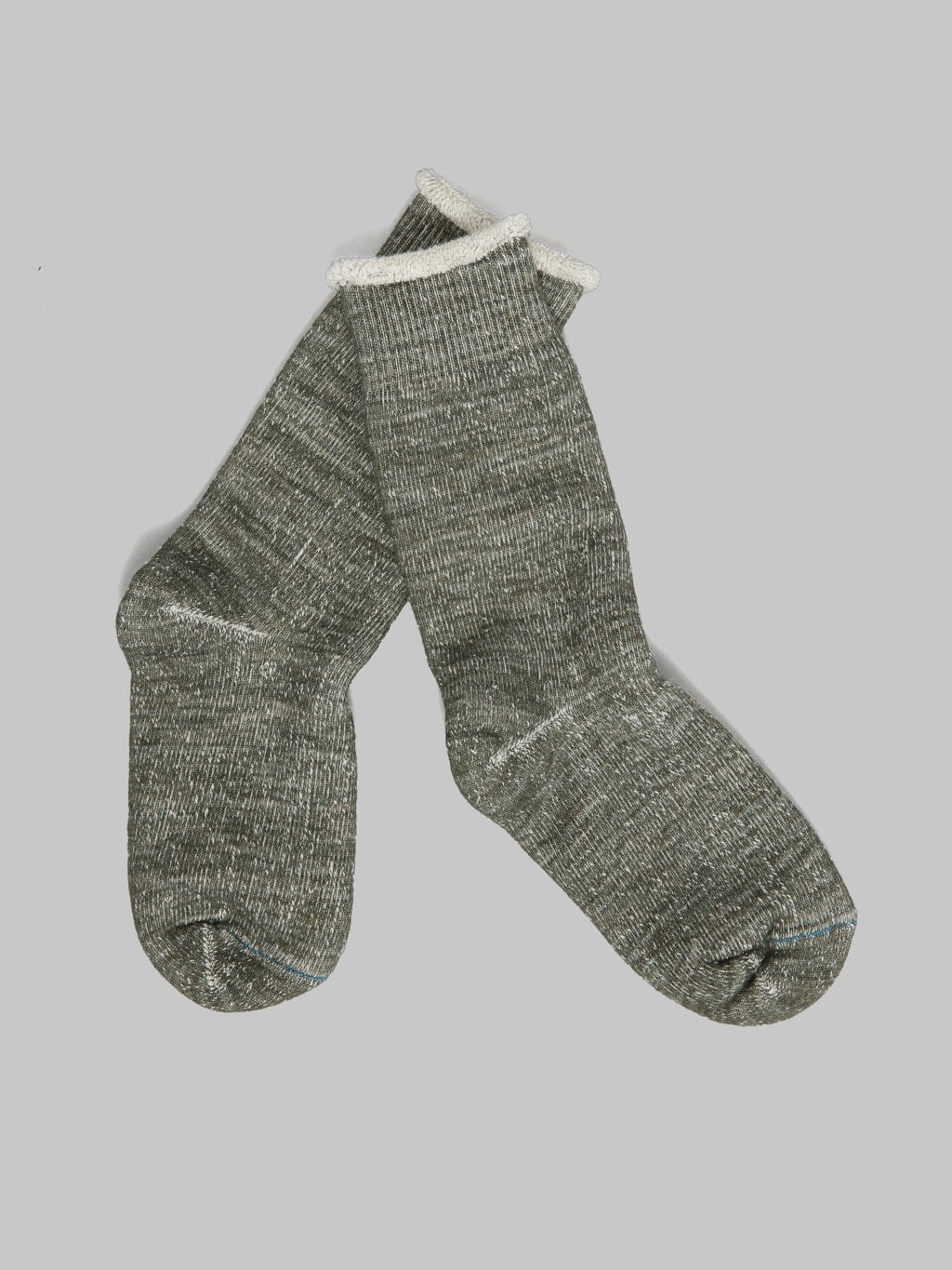 ROTOTO Double Face Crew Socks "Merino Wool & Organic Cotton" Army Green