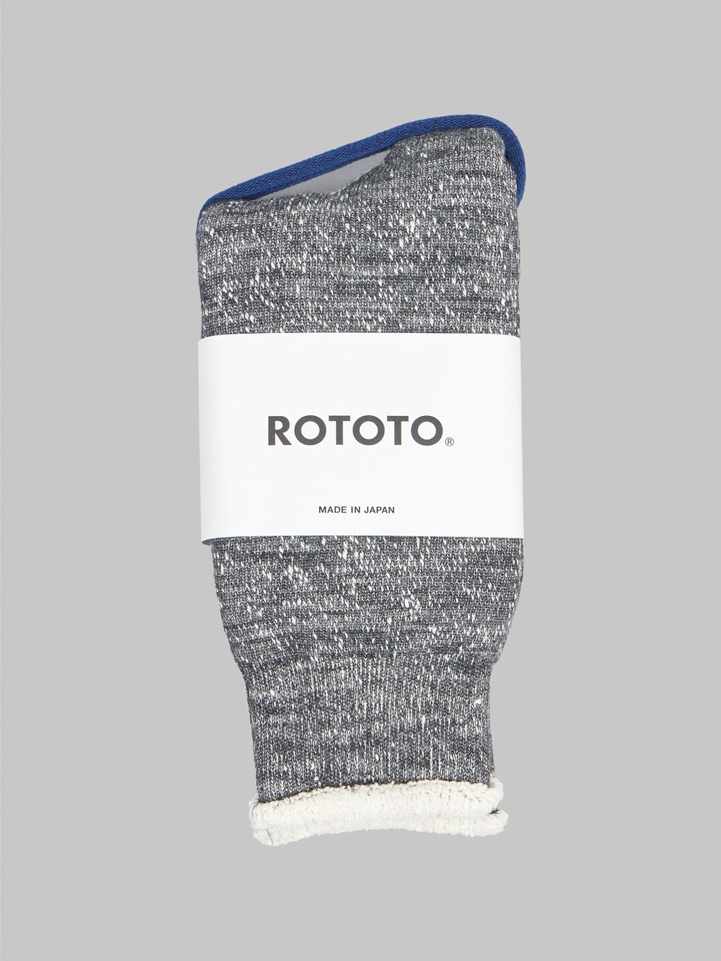 ROTOTO Double Face Crew Socks "Merino Wool & Organic Cotton" Charcoal