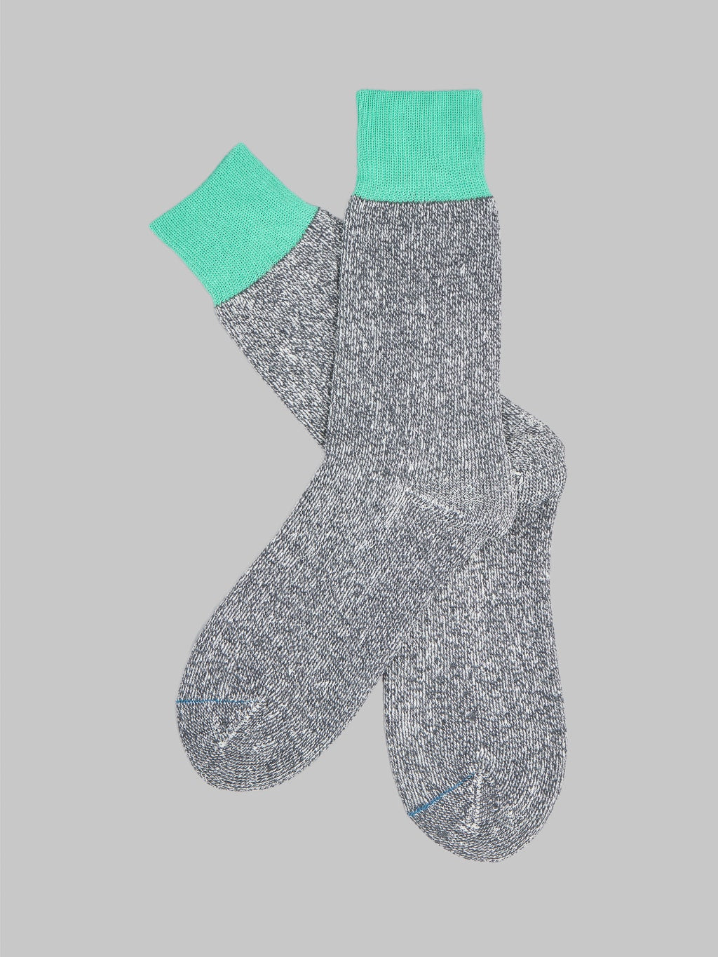 Rototo Double Face Socks Mint Grey Pair