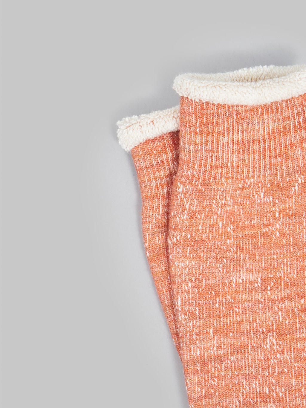 ROTOTO Double Face Crew Socks "Merino Wool & Organic Cotton" Orange