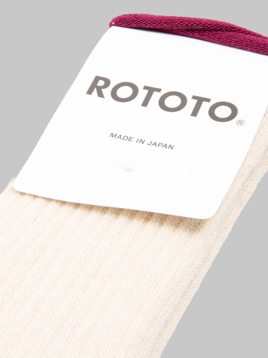 ROTOTO Double Face Merino Pile Socks Natural