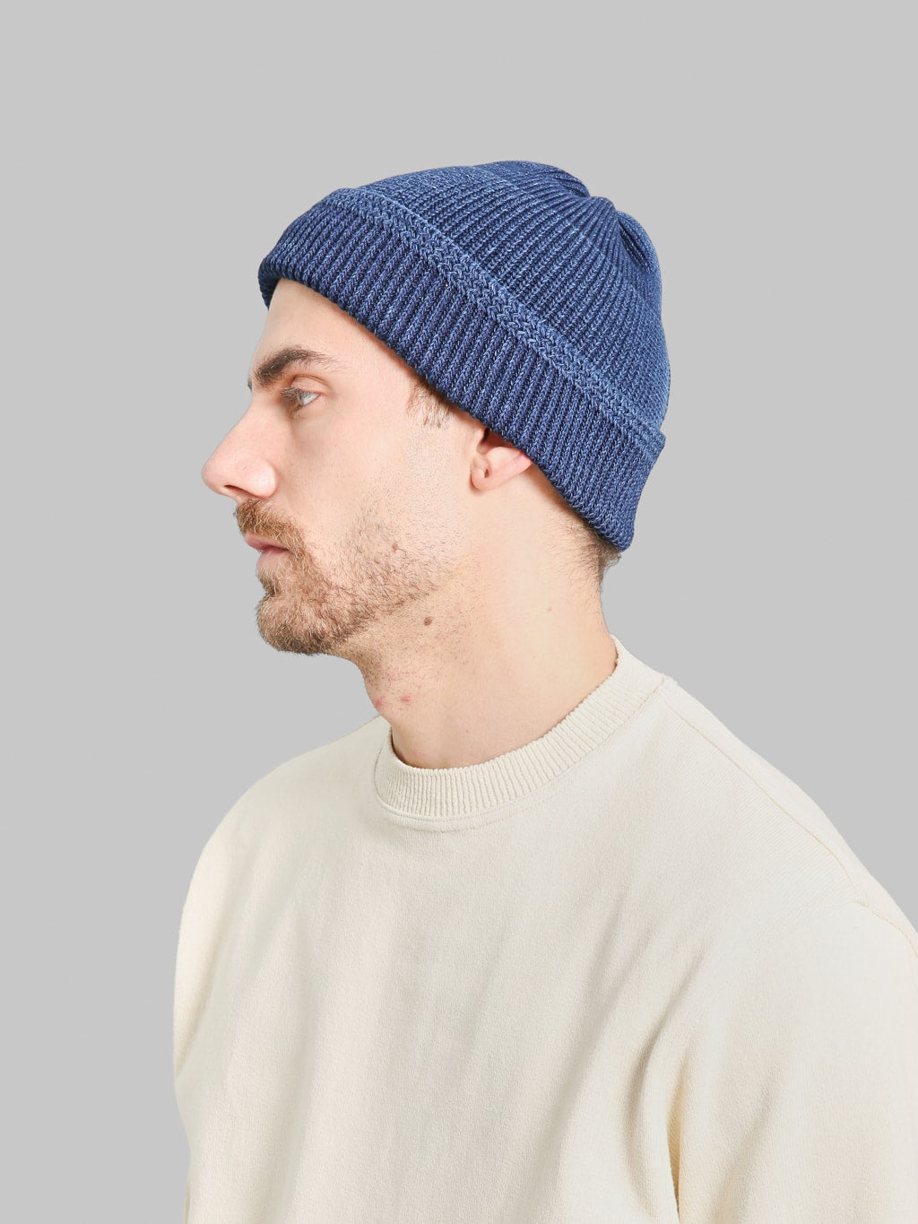 ROTOTO Indigo Mil Watch Cap Dark Indigo