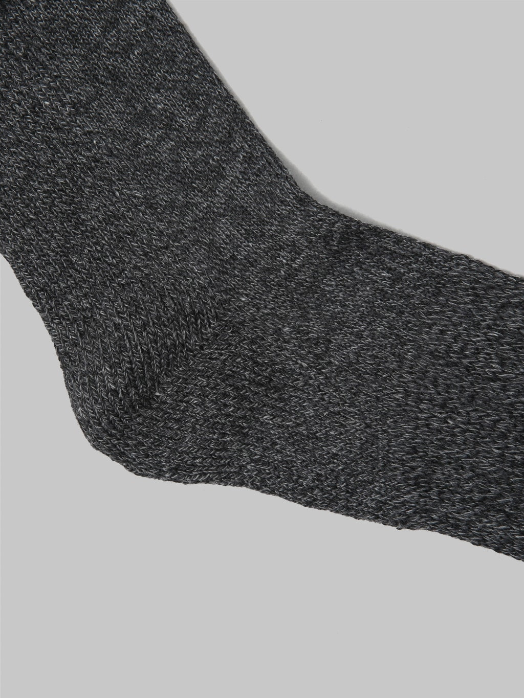 ROTOTO Loose Pile Crew Socks Mix Charcoal