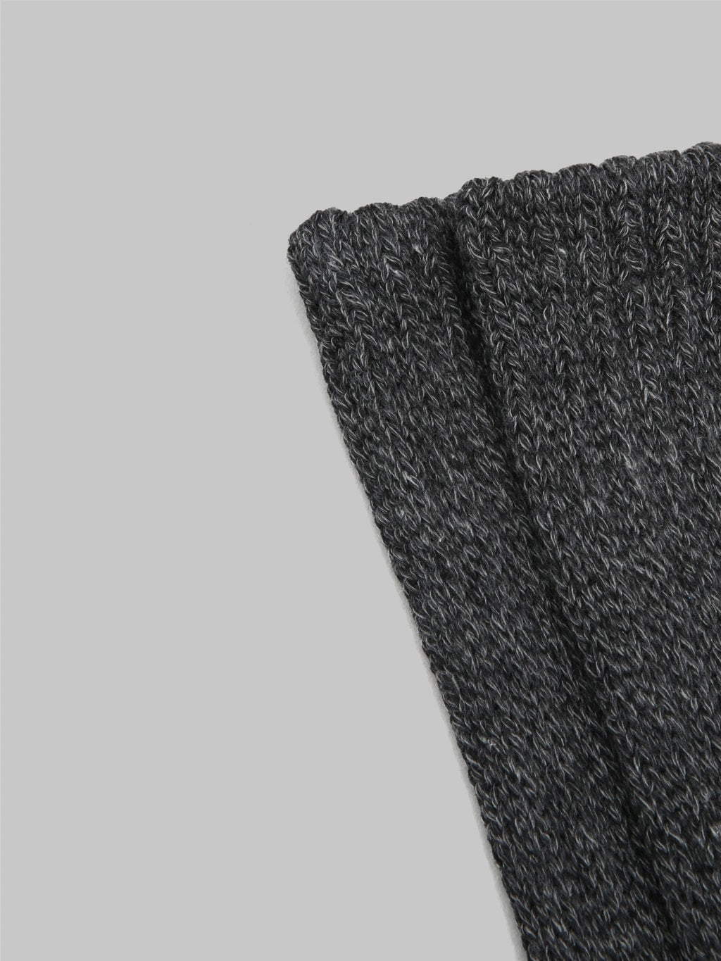 ROTOTO Loose Pile Crew Socks Mix Charcoal