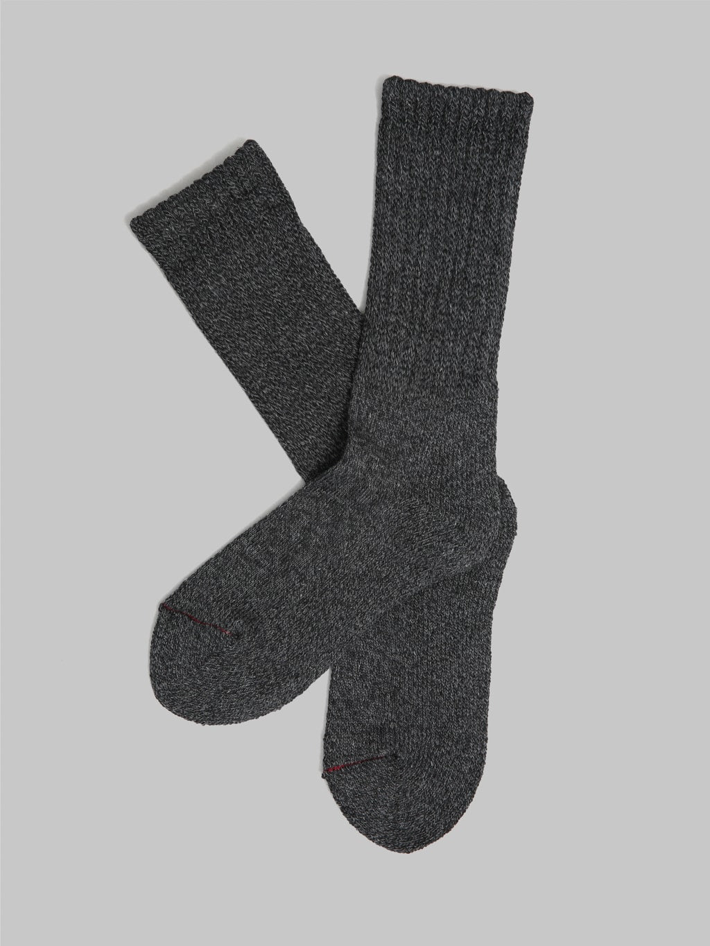 ROTOTO Loose Pile Crew Socks Mix Charcoal