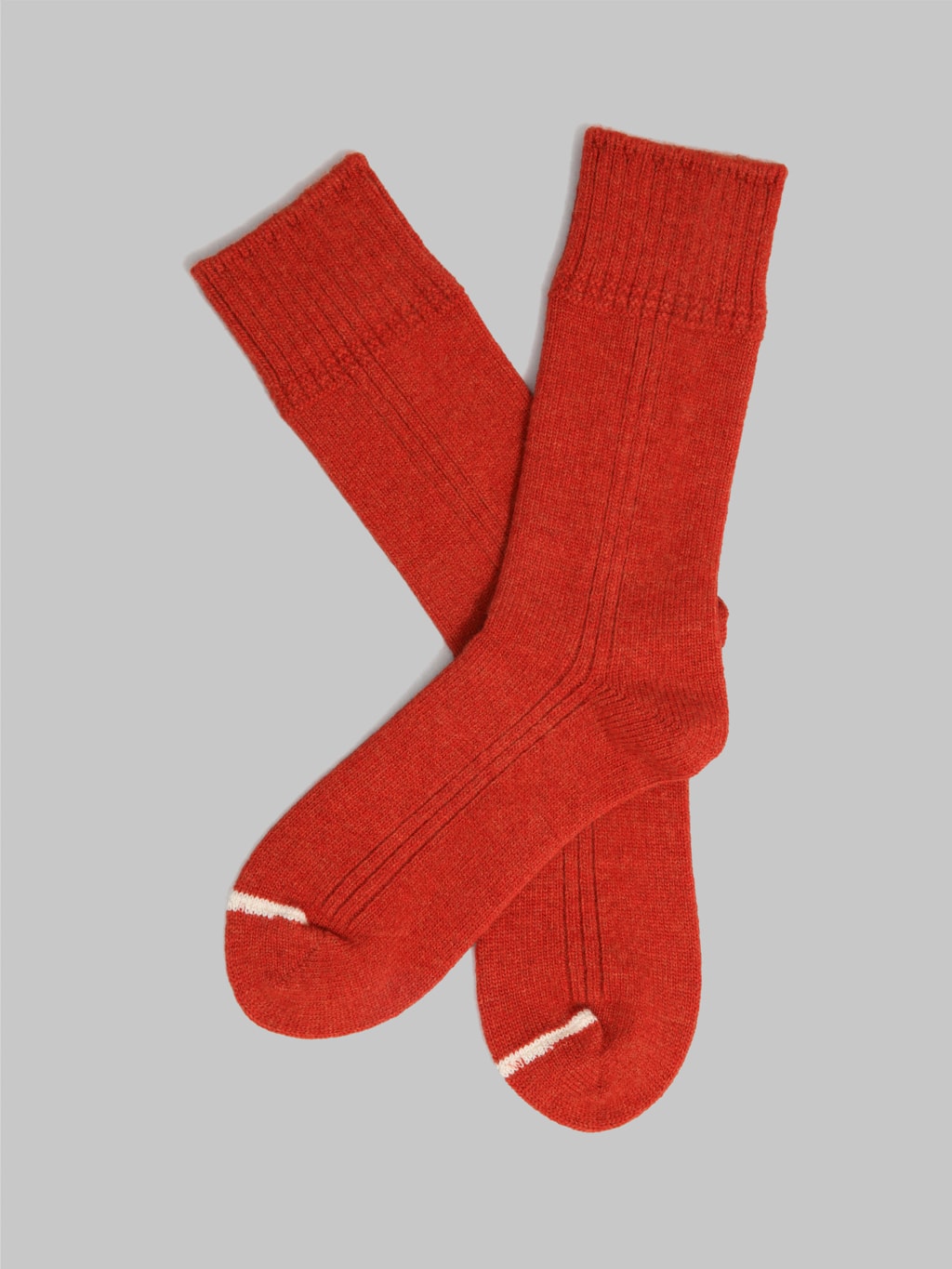 ROTOTO Merino Lambs Wool Crew Socks Brick