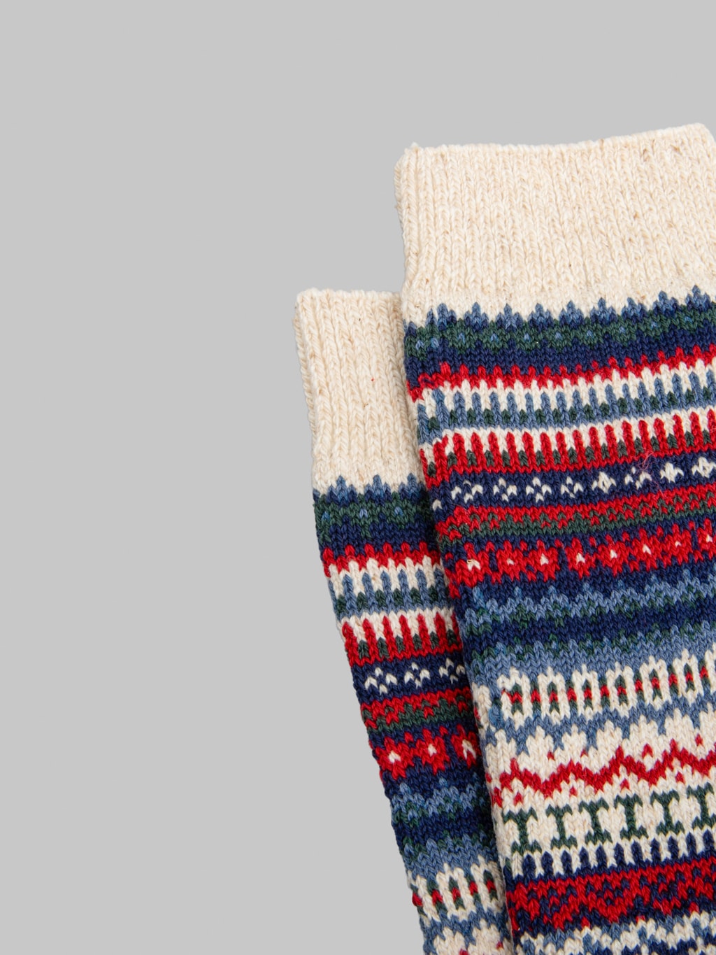 ROTOTO Nordic Pattern Socks Ivory