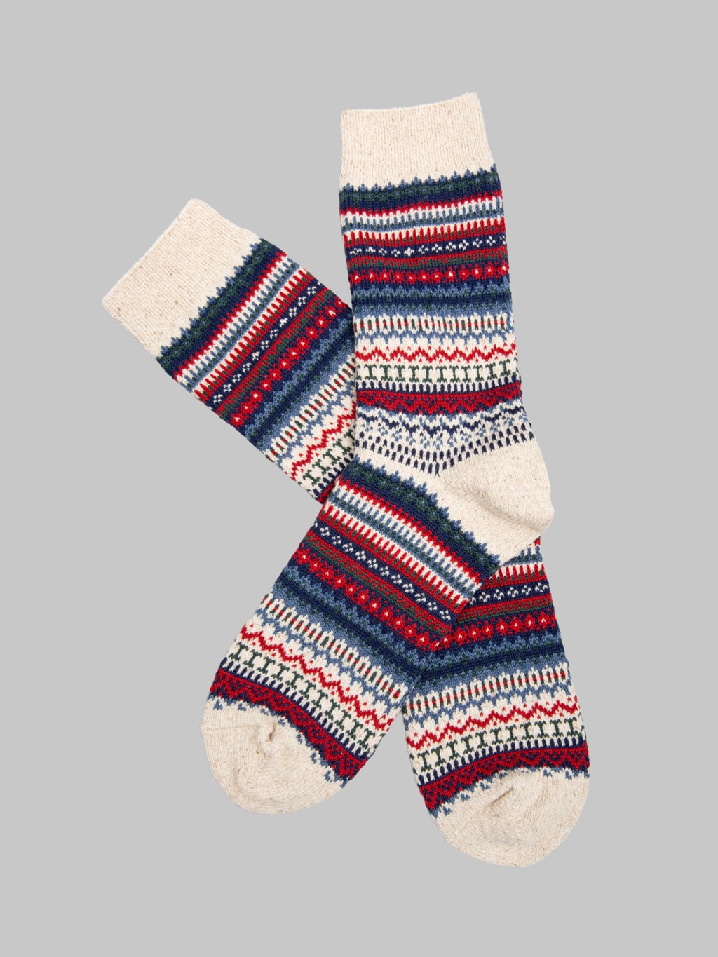 ROTOTO Nordic Pattern Socks Ivory