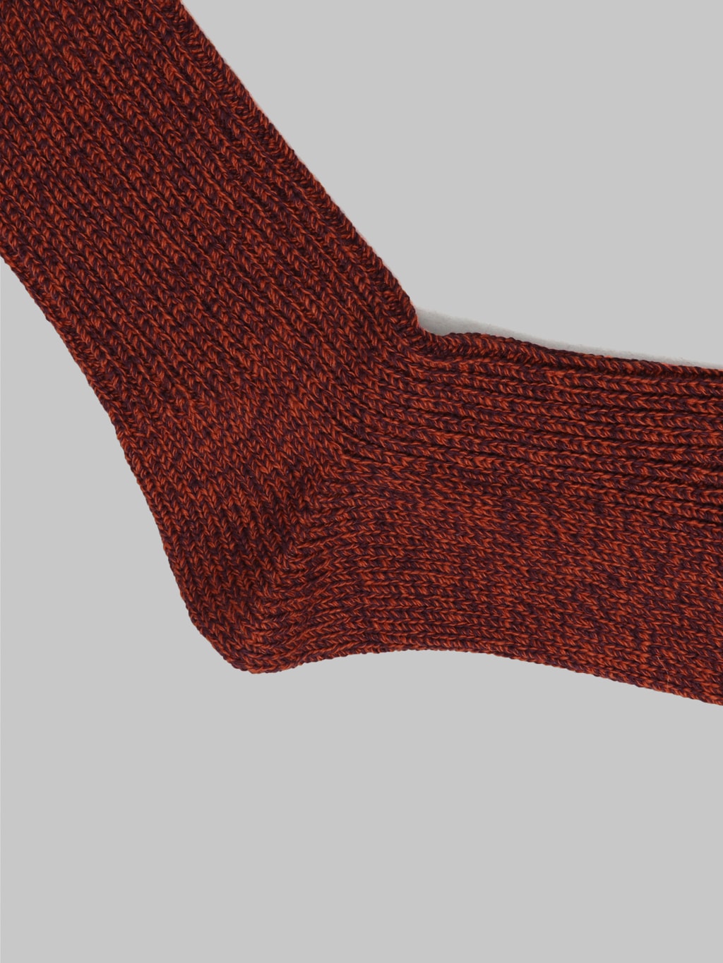 rototo recycled cotton marl socks bordeaux heel