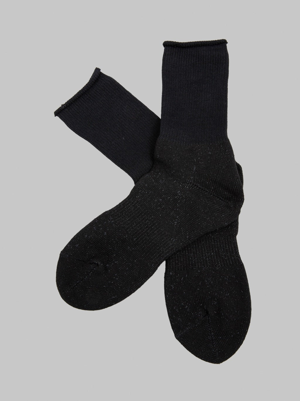 ROTOTO Washi Pile Crew Socks Black