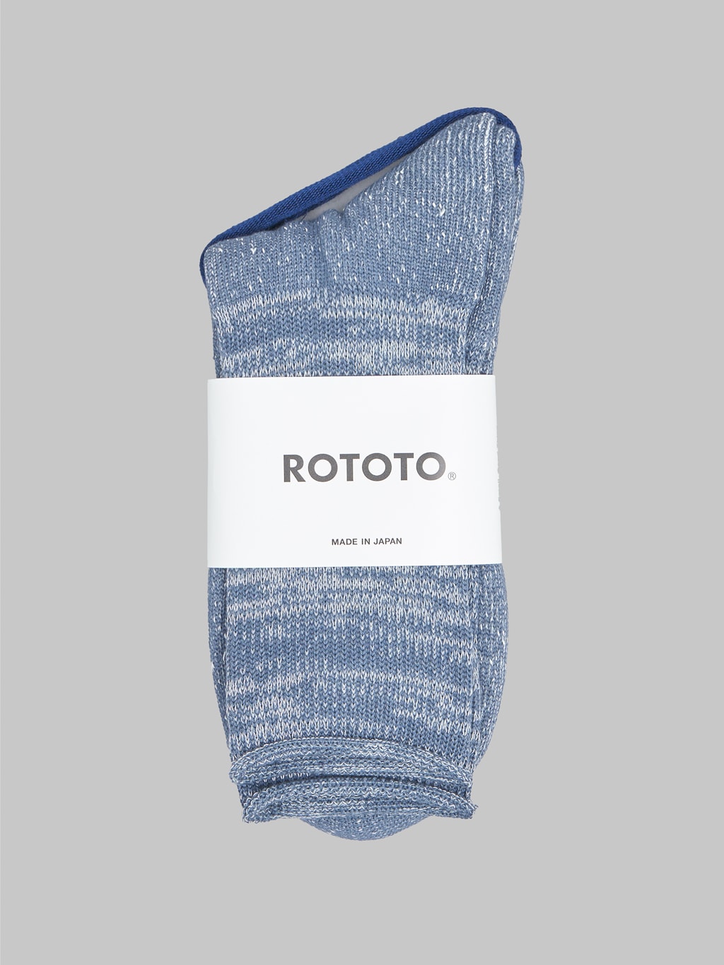 ROTOTO Washi Pile Crew Socks Slate Blue