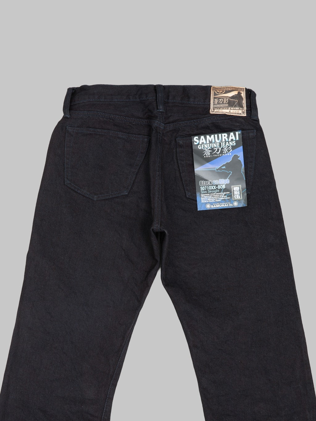 Samurai Jeans S0710XX-BOB 15oz "Aoki Tachikage" Black On Blue Slim Straight Jeans