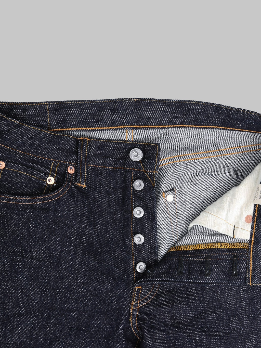 Samurai Jeans S0710XX Washi Denim 15oz Slim Straight Jeans buttons