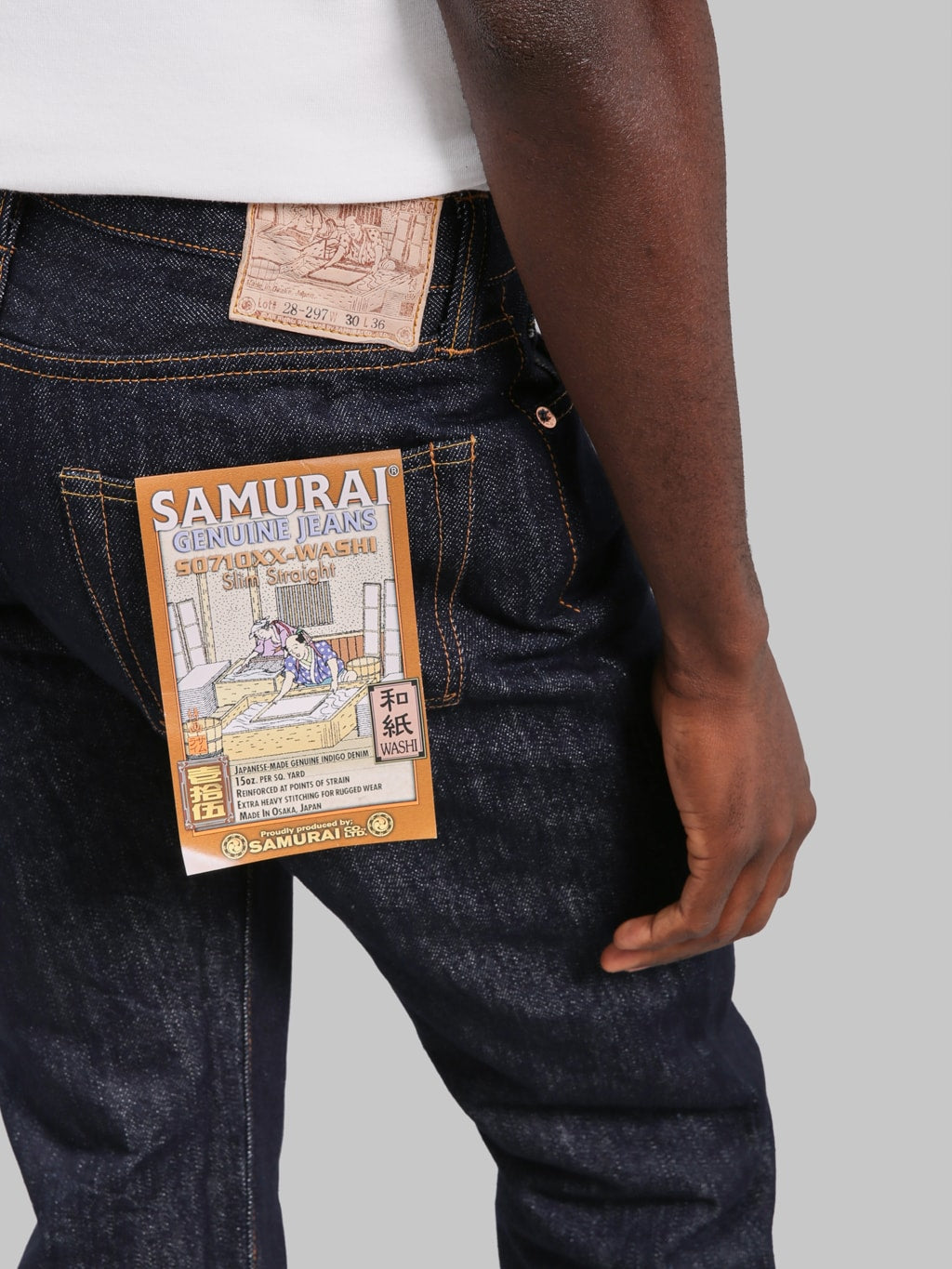 Samurai Jeans S0710XX Washi Denim 15oz Slim Straight Jeans pocket