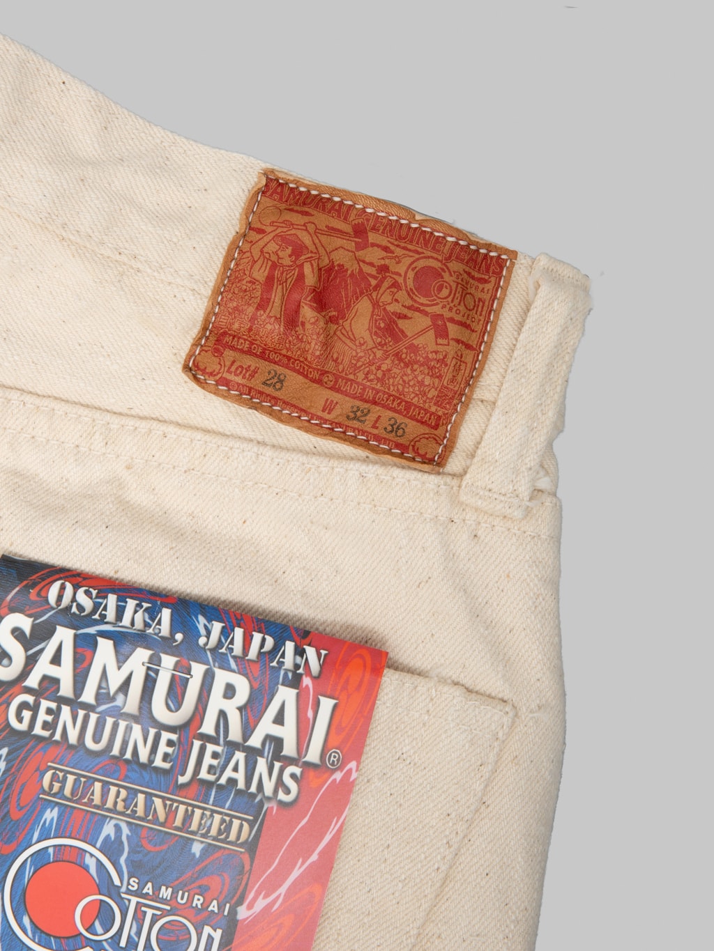 Samurai Jeans S510SC-KI Japanese Cotton Ecru 18oz Regular Straight Jeans