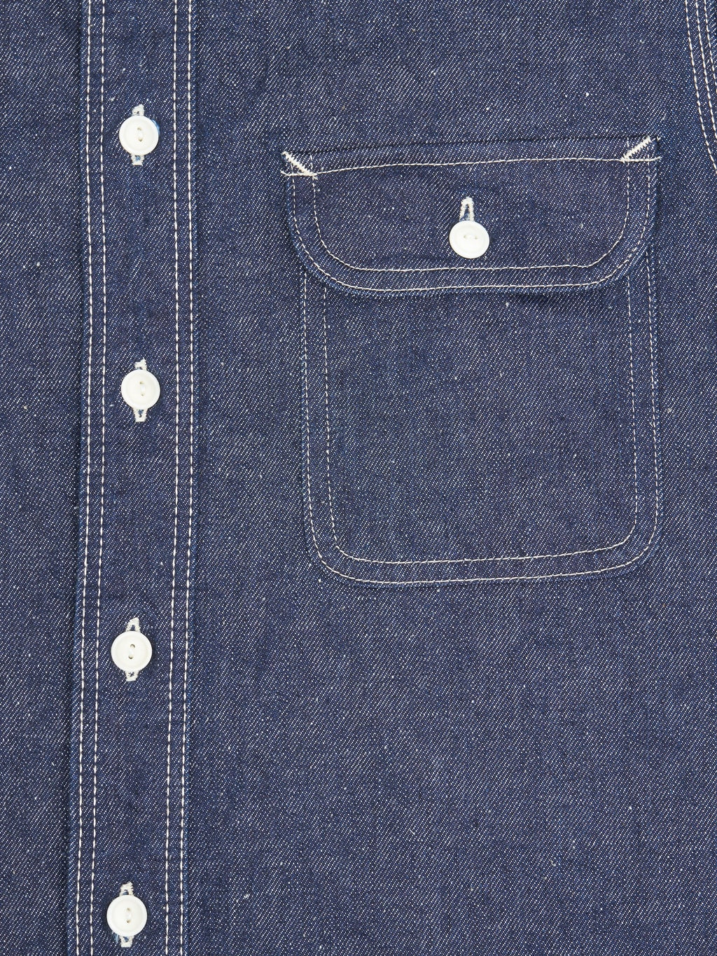 Samurai jeans denim work shirt pocket button