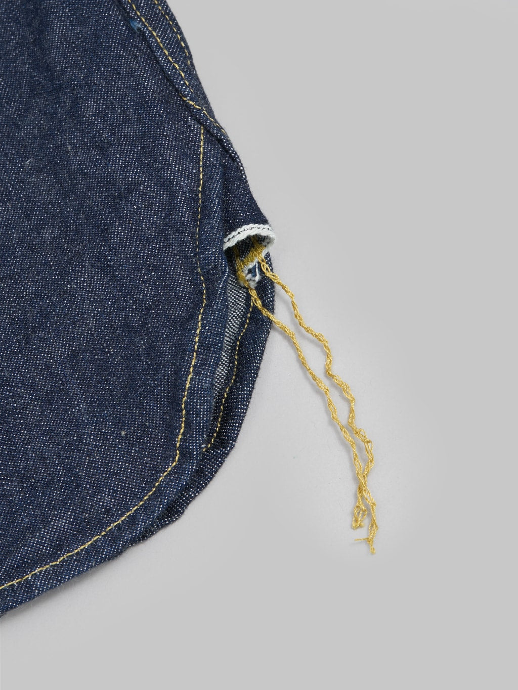 samurai jeans 10oz serubitchi selvedge denim kamome western shirt gusset