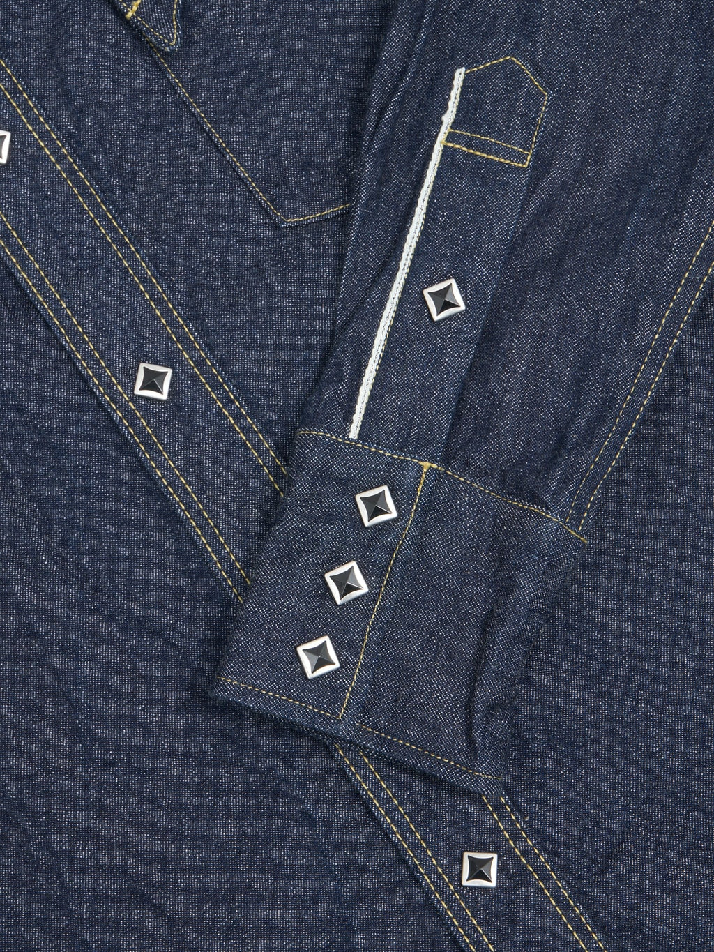 samurai jeans 10oz serubitchi selvedge denim kamome western shirt cuff