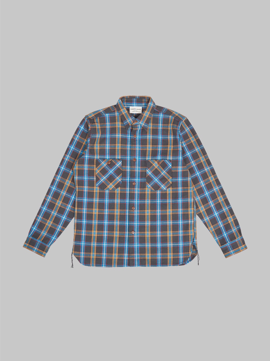 samurai jeans contest flannel work shirt front