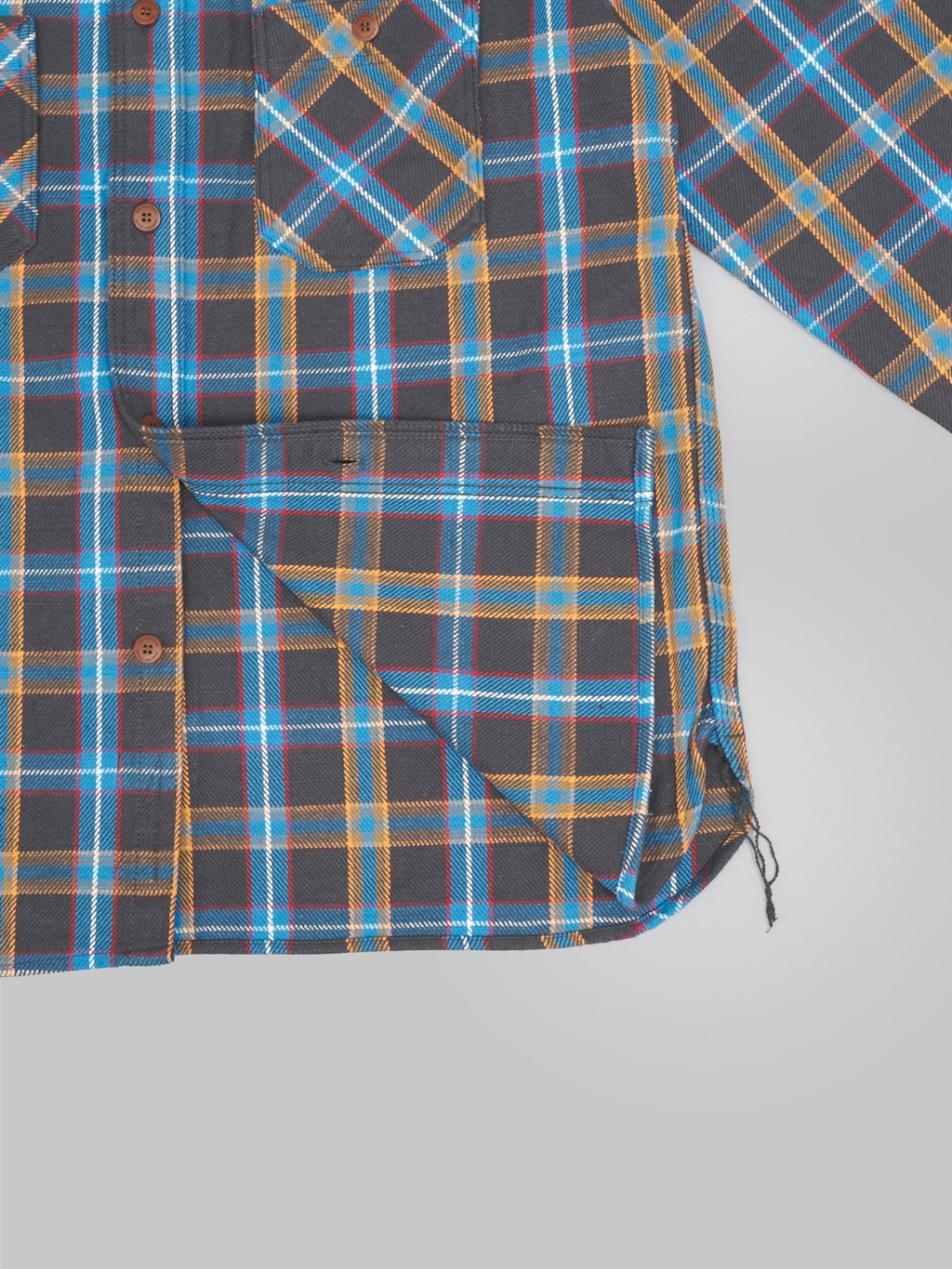 samurai jeans contest flannel work shirt interior