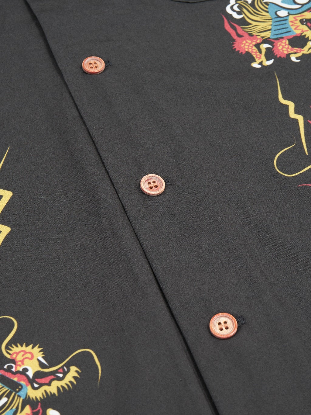 samurai jeans dragon hawaiian shirt black wood buttons