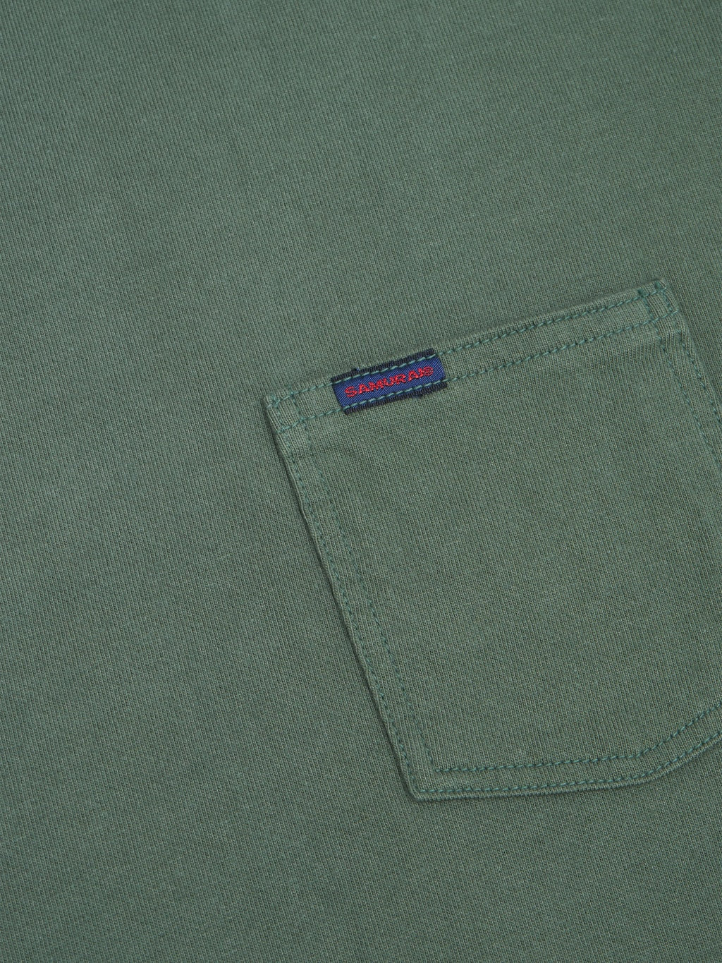 samurai jeans heavyweight pocket plain green chest pocket