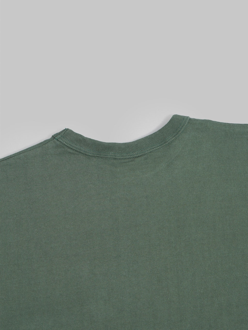 samurai jeans heavyweight pocket plain green  back collar