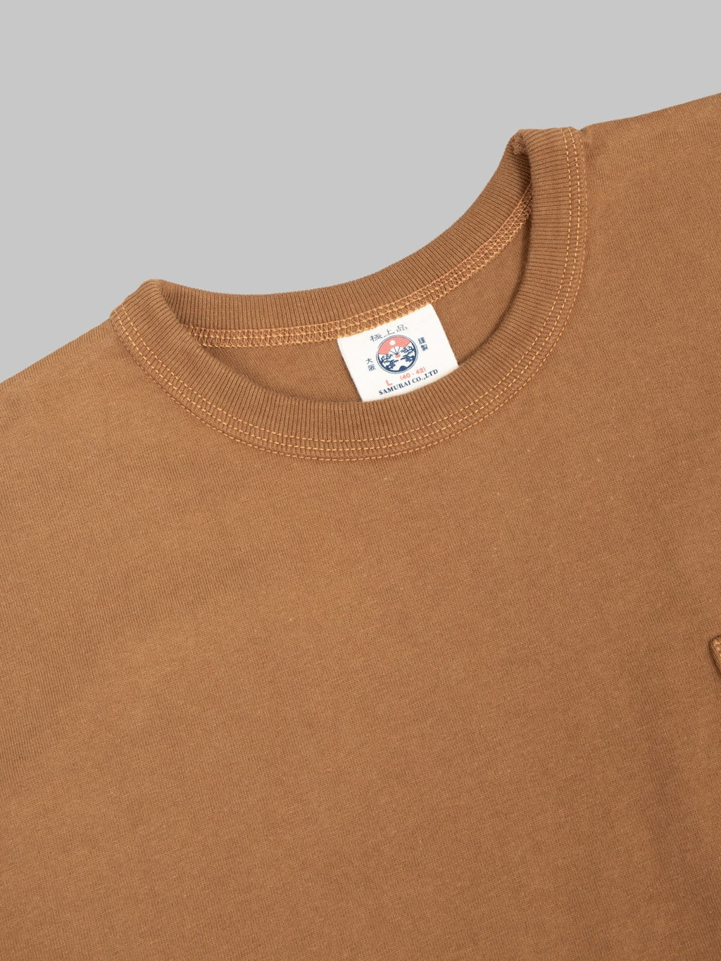 Samurai Jeans SJST-PCMIIL Heavyweight Pocket T-Shirt Brown