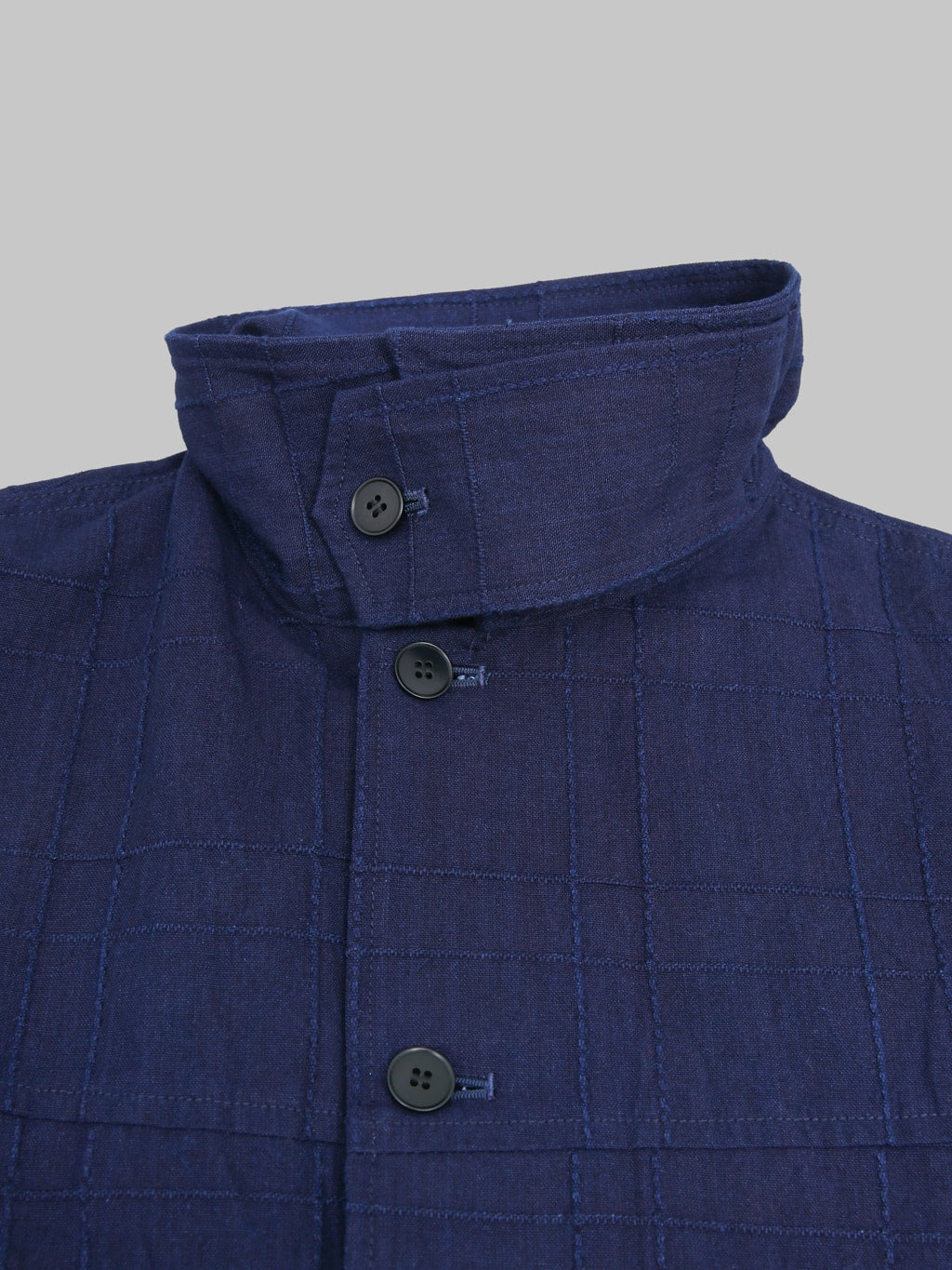 Samurai Jeans SJSJK26-ARS Indigo Sashiko Lattice Dobby Jacket