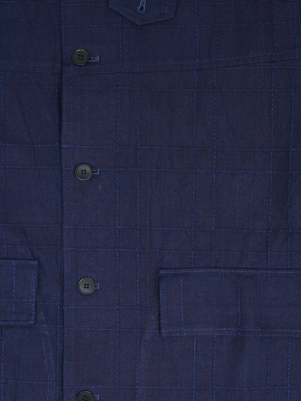 Samurai Jeans SJSJK26-ARS Indigo Sashiko Lattice Dobby Jacket