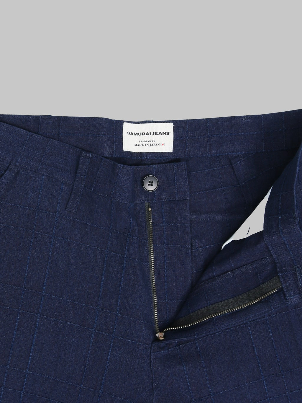 Samurai Jeans SJAP26-ARS Indigo Sashiko Lattice Trousers