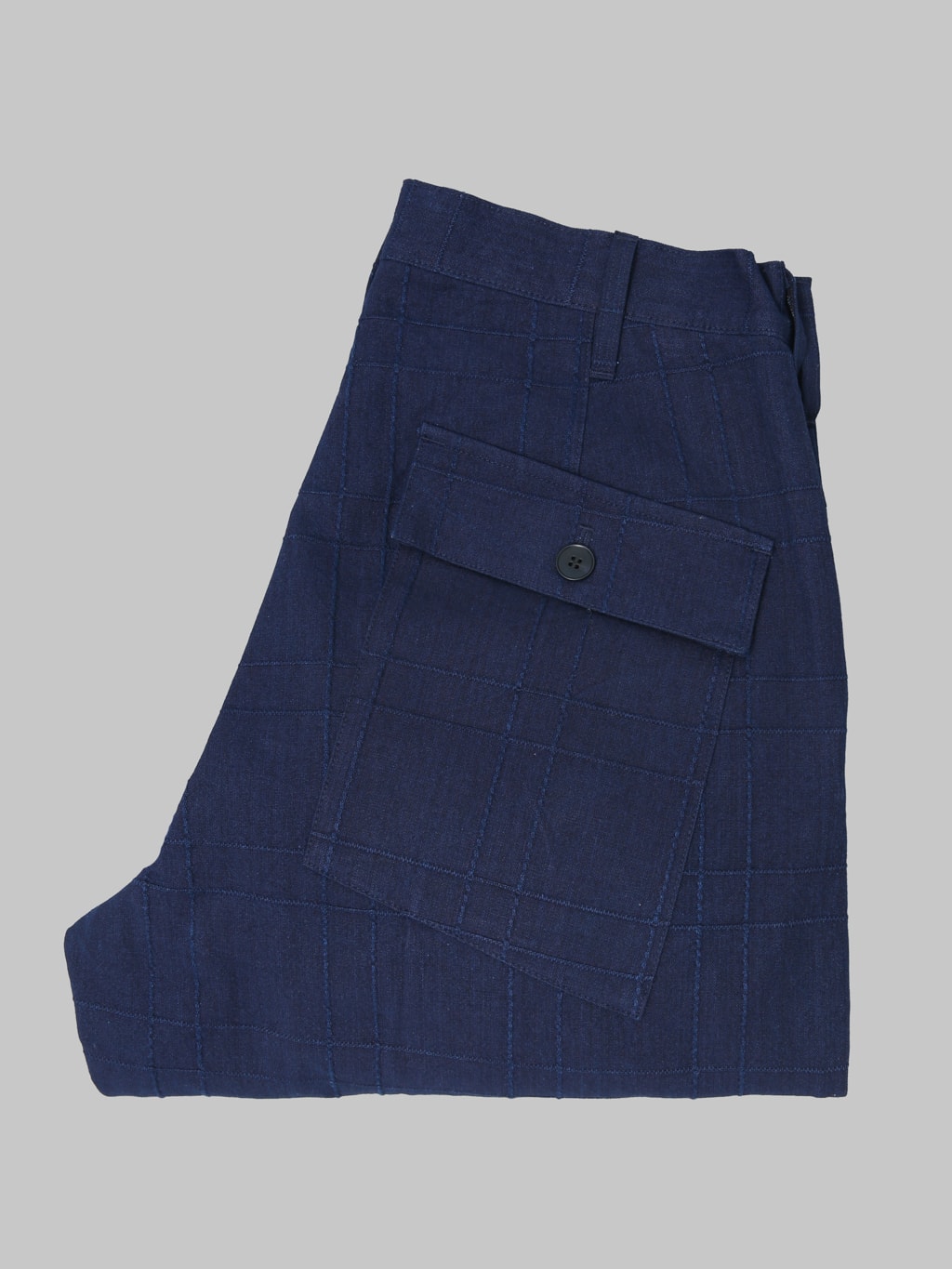Samurai Jeans SJAP26-ARS Indigo Sashiko Lattice Trousers