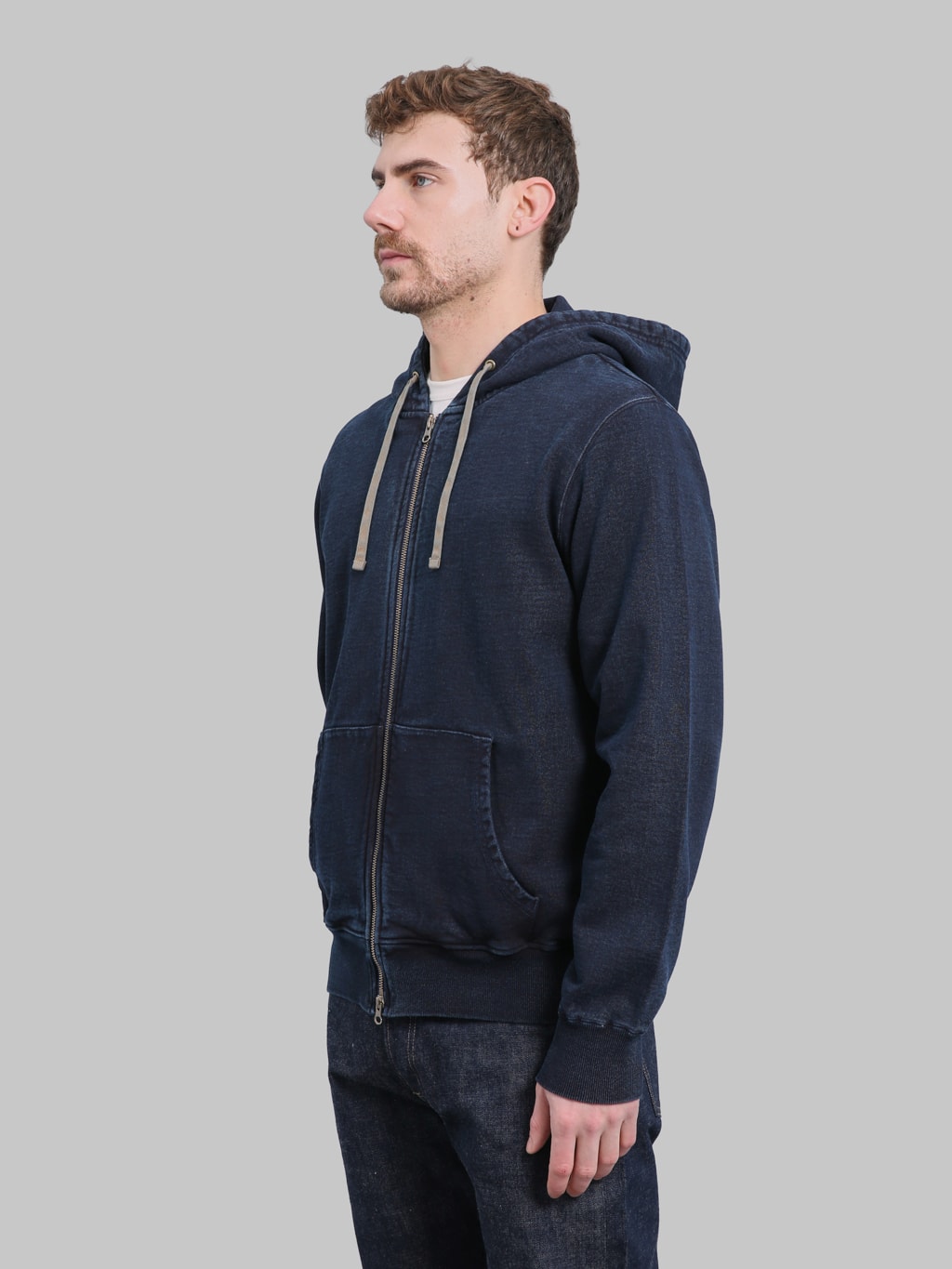 Samurai Jeans SIS25-102 Kakishibu Indigo Zip Hoodie
