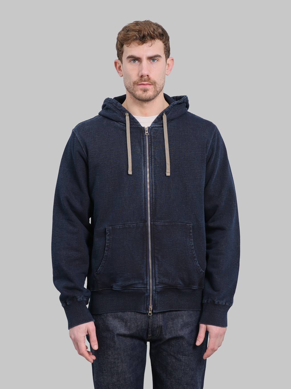 Samurai Jeans SIS25-102 Kakishibu Indigo Zip Hoodie