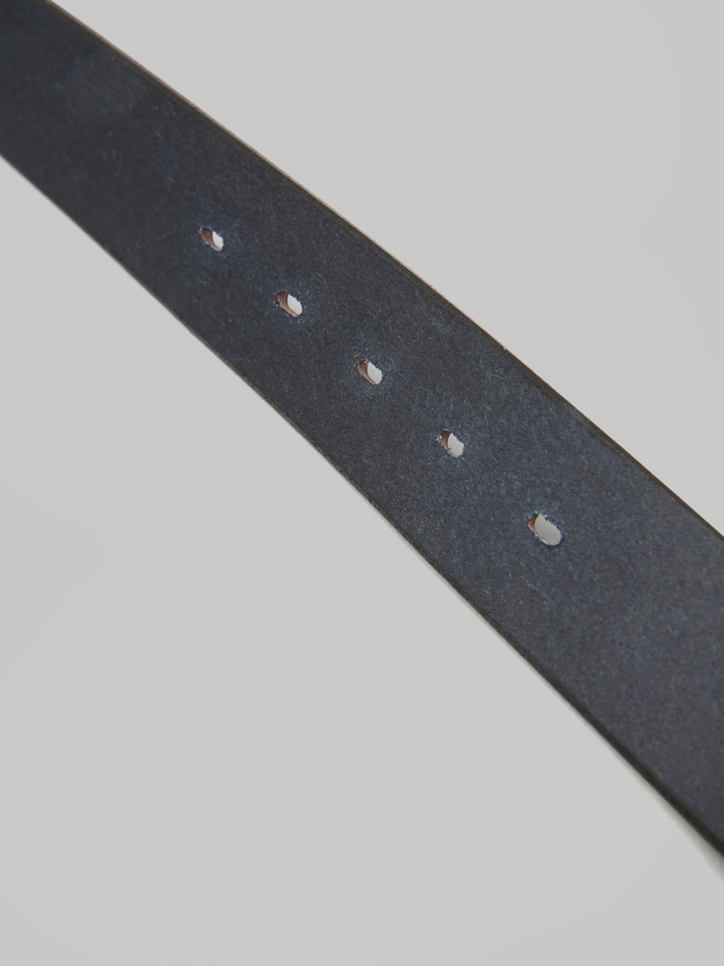 Samurai Jeans A301 AI Kurozan Indigo Dyed Leather Belt holes