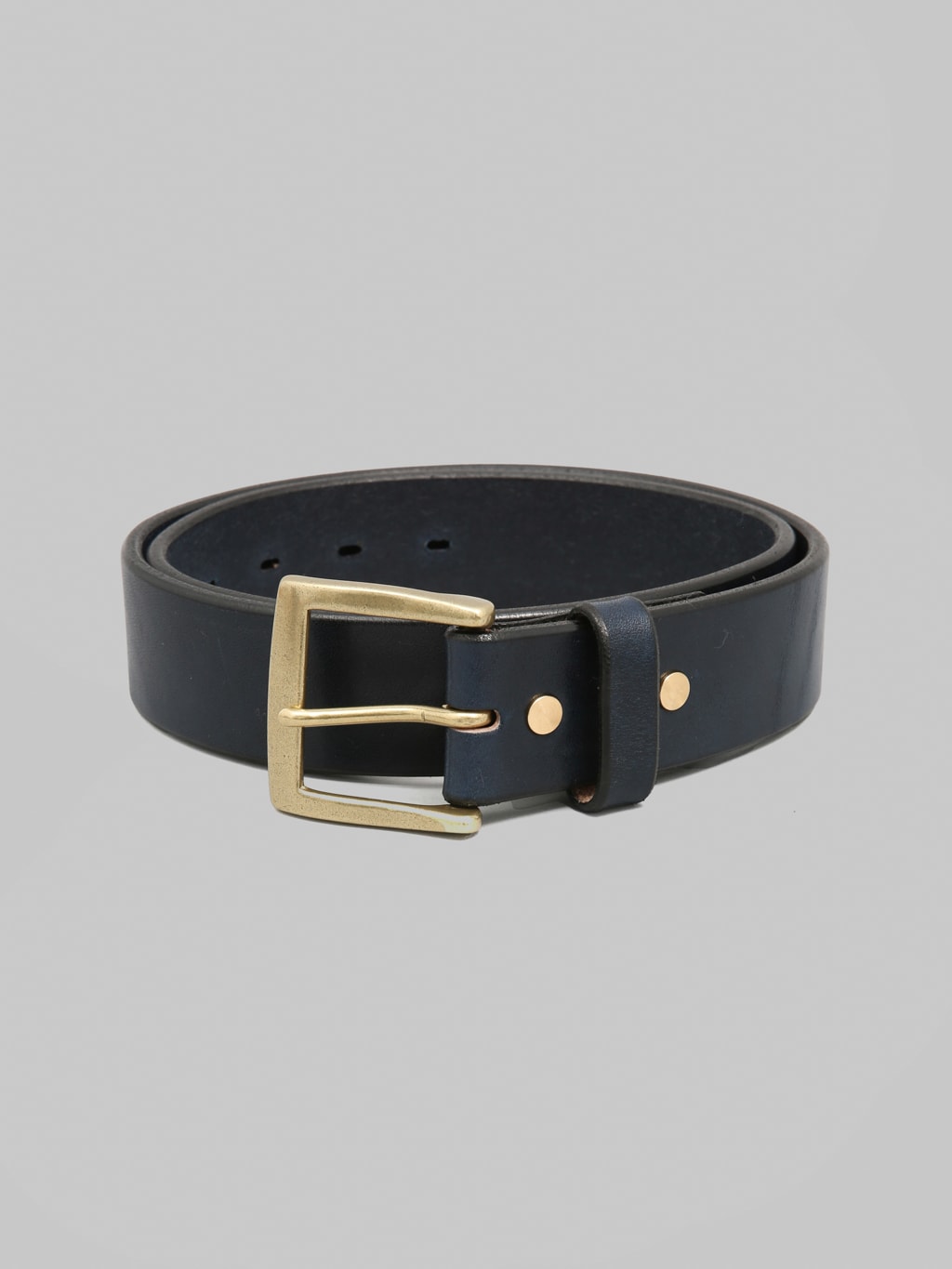 Samurai Jeans Kurozan Indigo Leather Belt A301-AI Japan