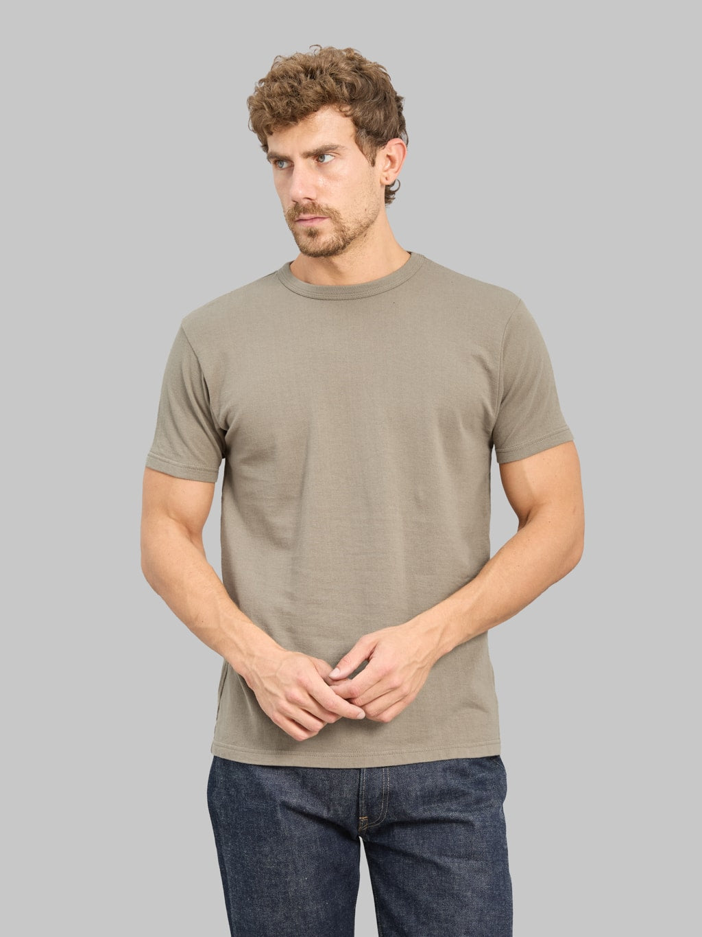 Samurai Jeans SJST-RIM Inlay Loopwheel Solid Tee Concrete Grey