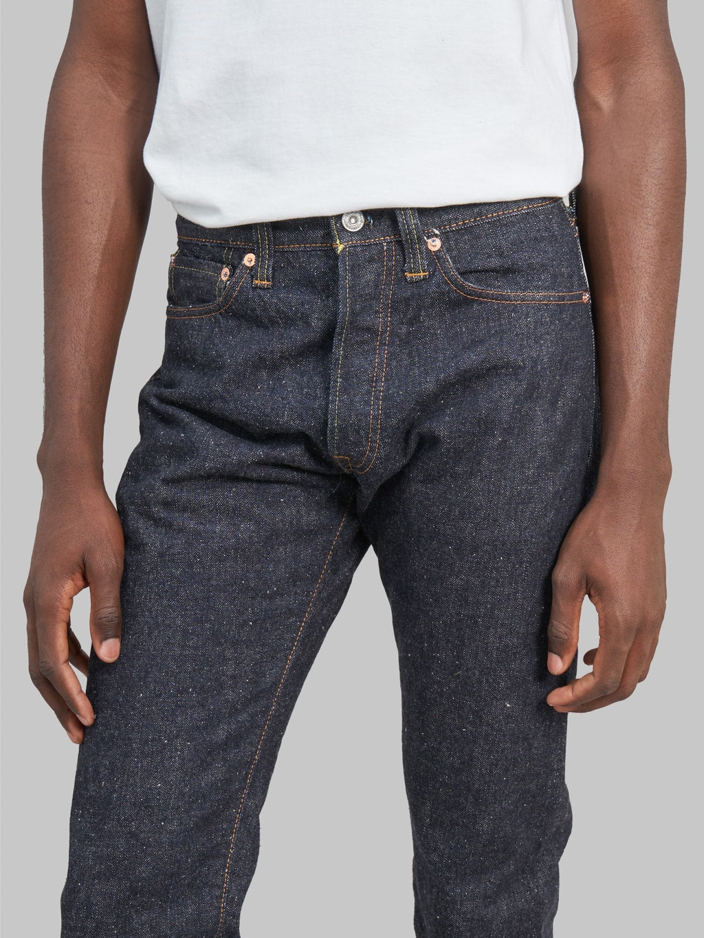 samurai jeans s0520xx otokogi 15oz relaxed tapered jeans waist details
